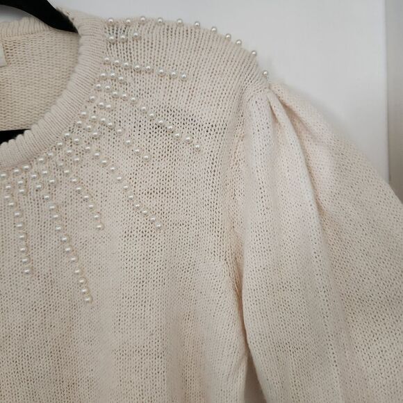 Exclusive Imports VINTAGE Beaded Silk Angora Shoulder Pad Sweater Size Medium - Picture 3 of 7